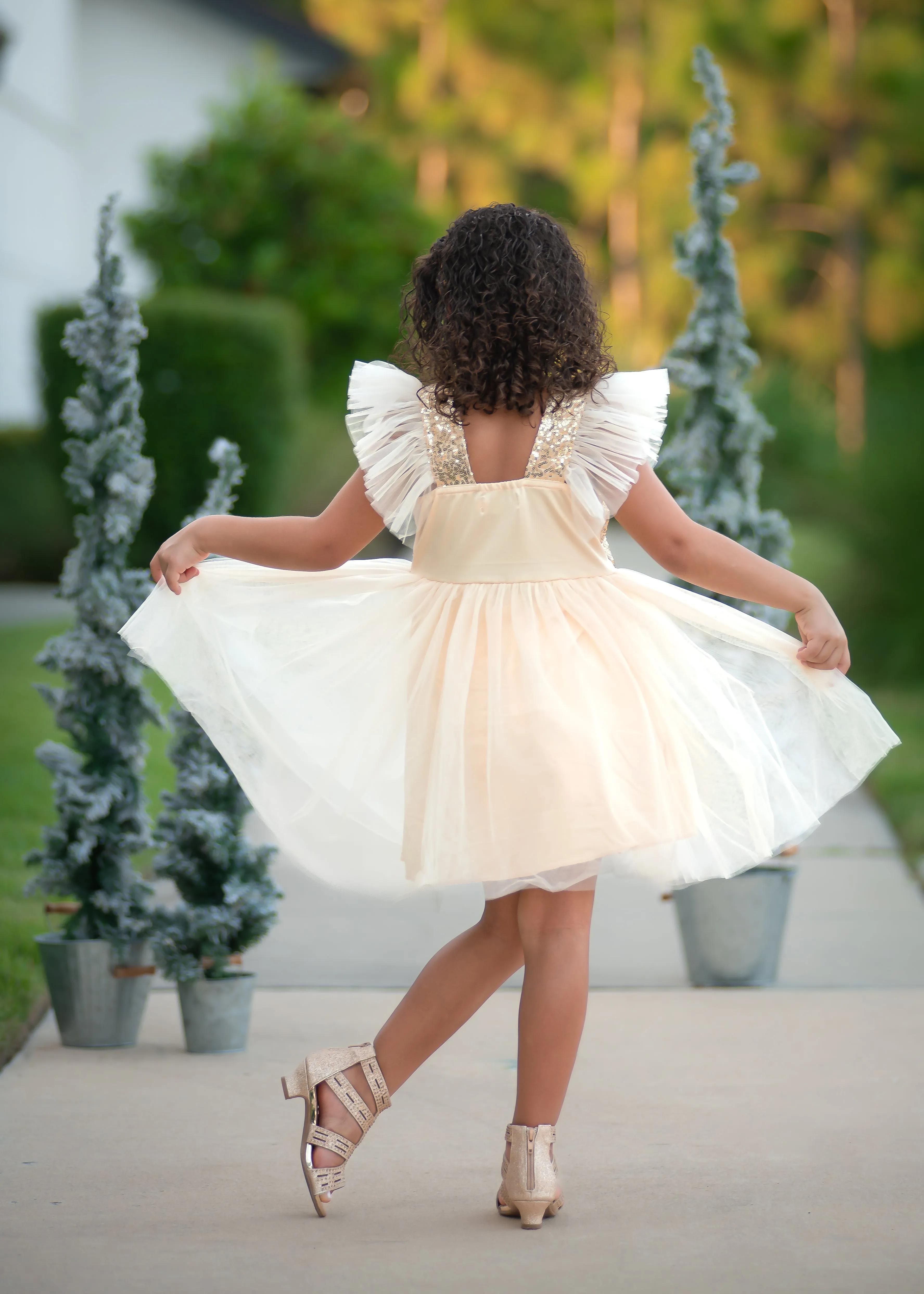 GOLD SPARKLE TUTU DRESS - READY TO SHIP