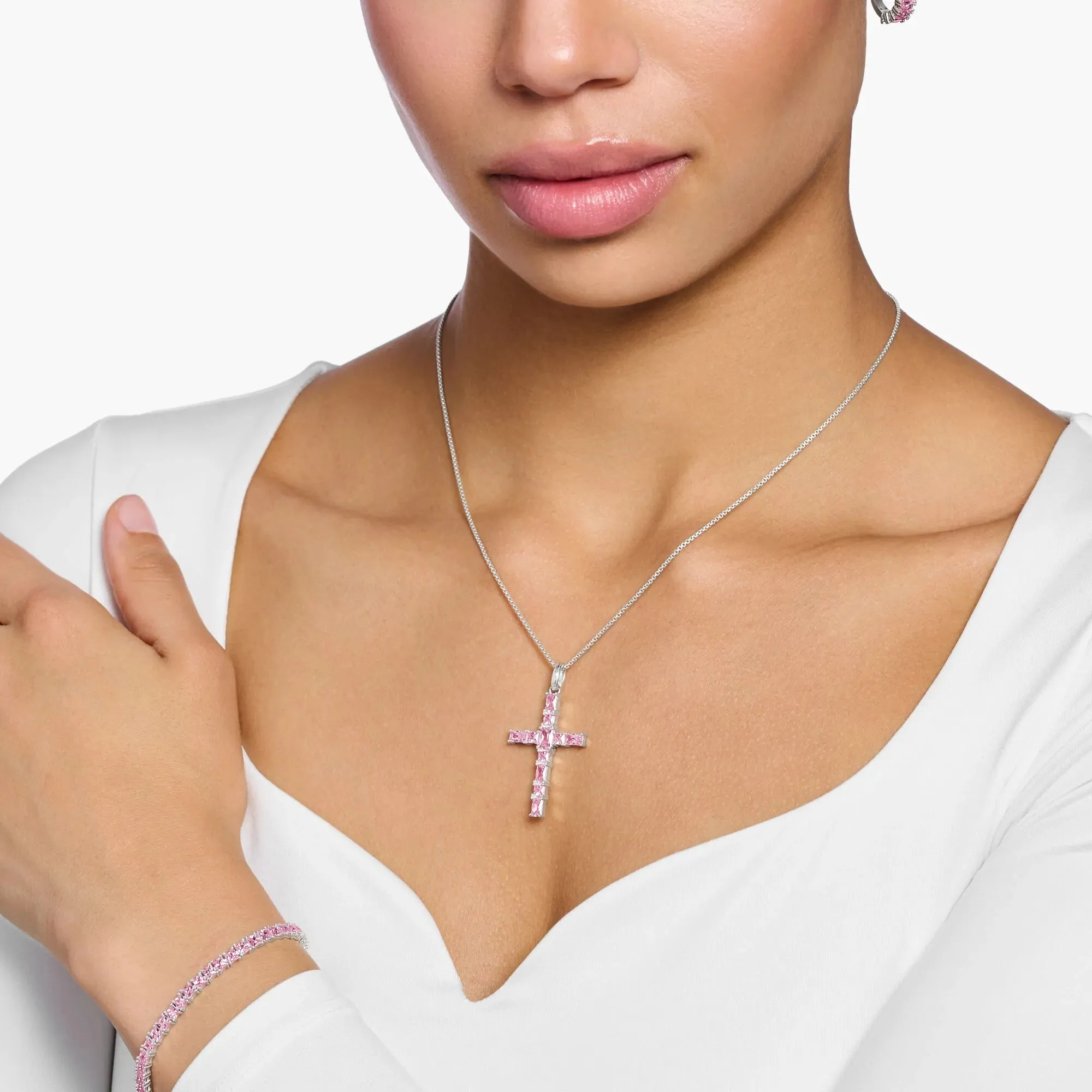 Heritage Pink Cross Pendant