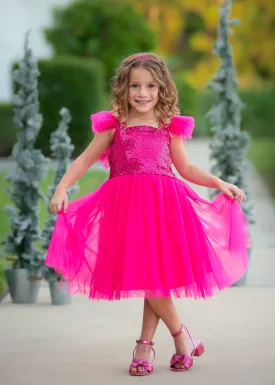 HOT PINK SPARKLE TUTU DRESS - READY TO SHIP!