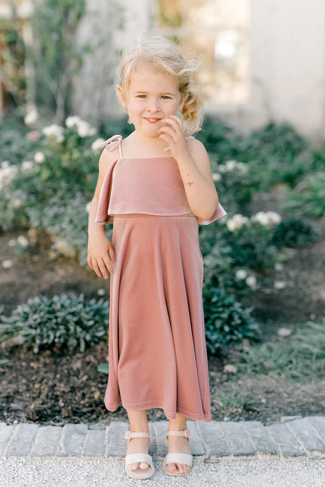 Kids Riley Convertible Velvet Dress | Made To Order