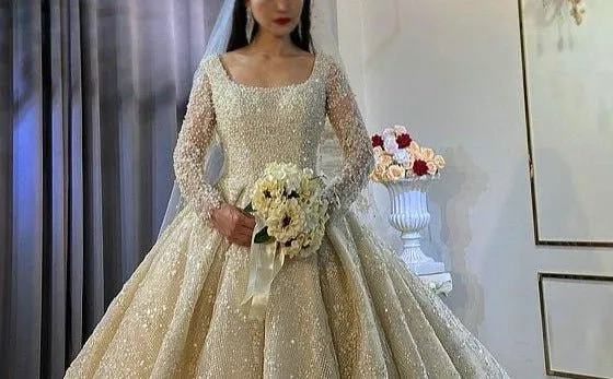 Long Sleeves Lace Wedding Dress 2021