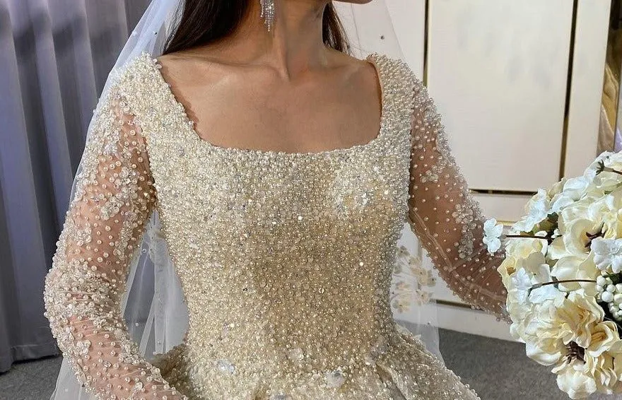 Long Sleeves Lace Wedding Dress 2021