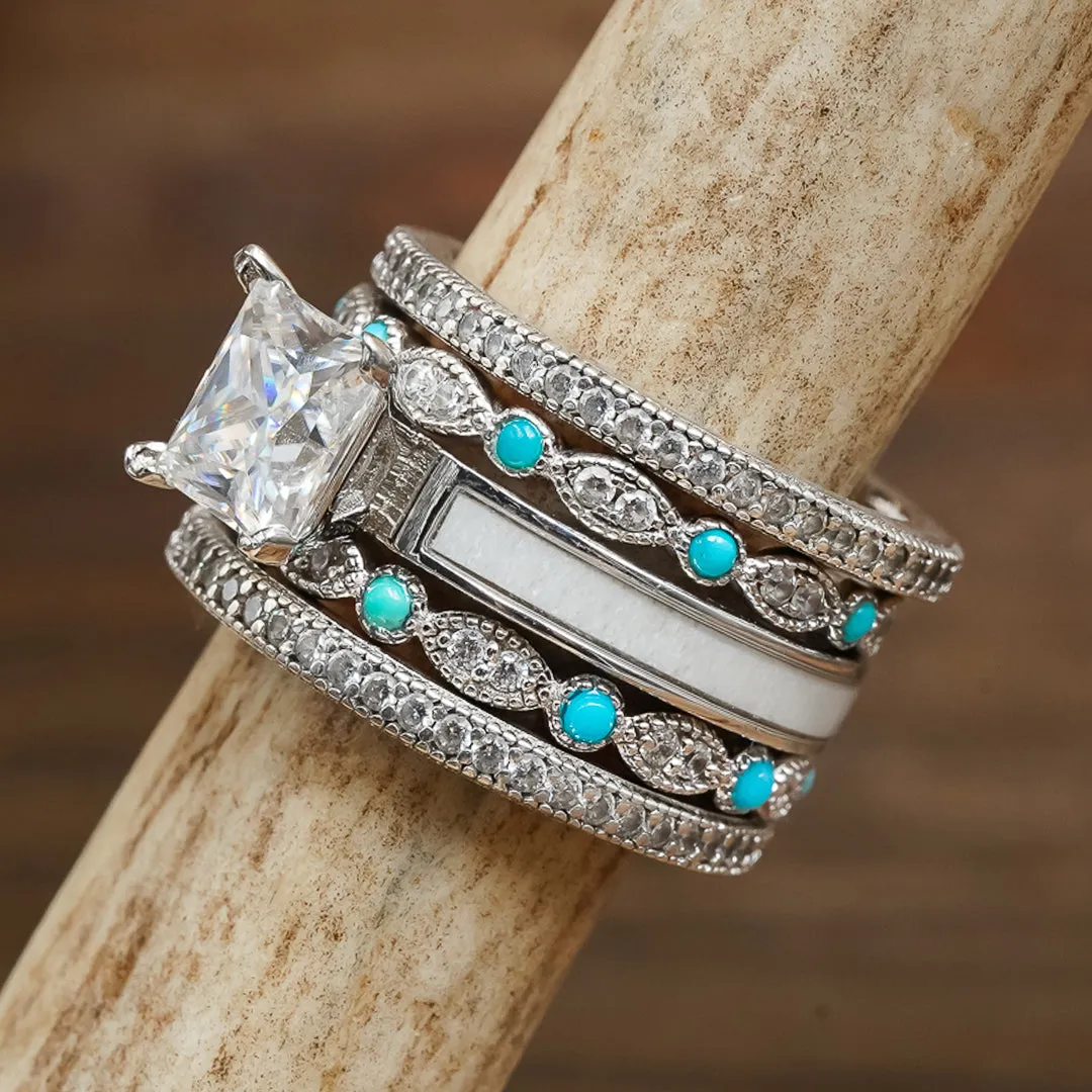 Lux Silver Creeks Wedding Set