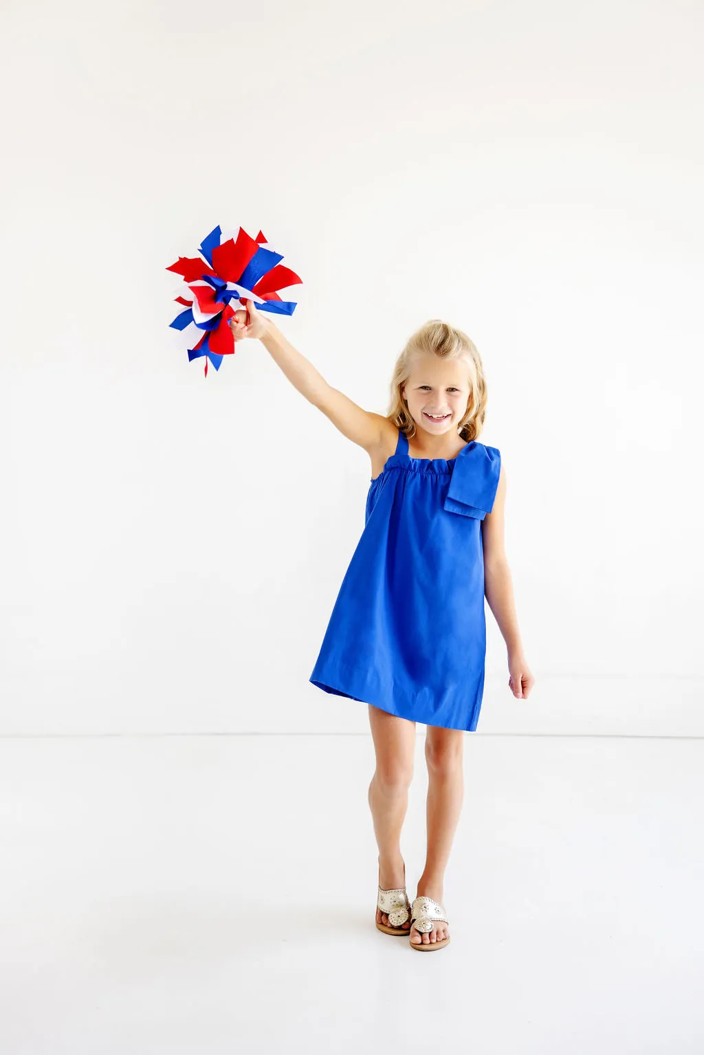 Maebelle Bow Dress - Rockefeller Royal Blue