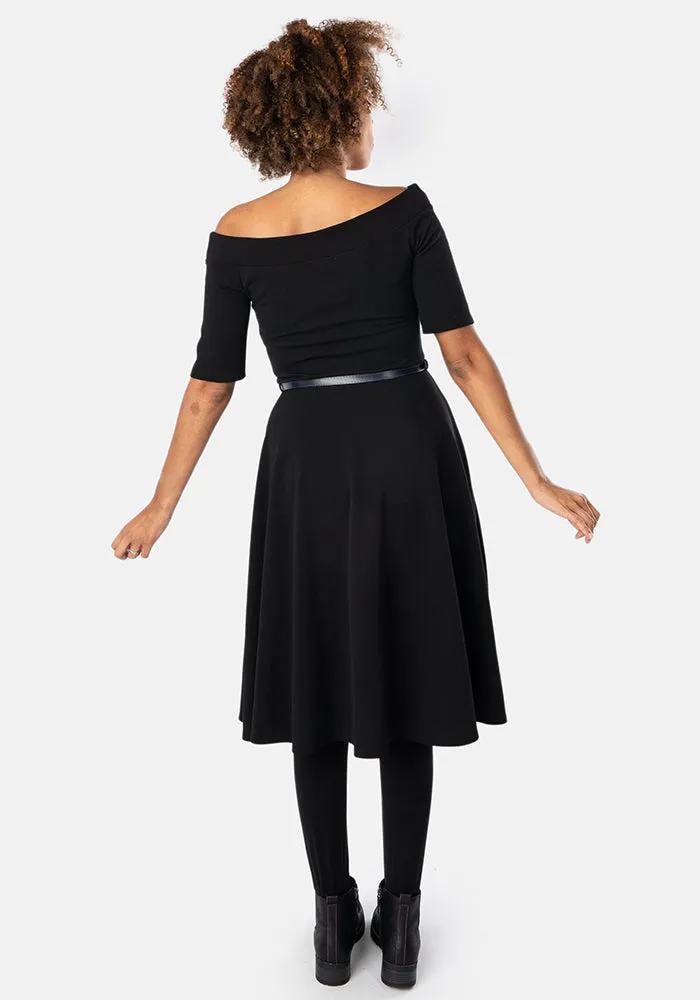 Marri Black Swing Dress