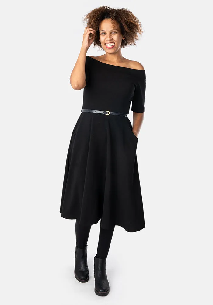 Marri Black Swing Dress