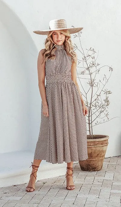 Mocha pattern dress