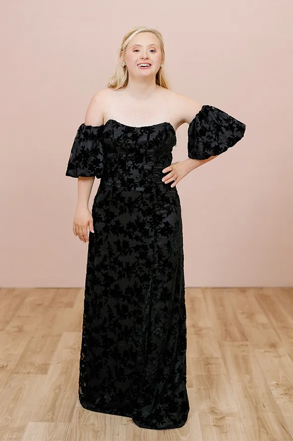 Mona Floral Burnout Velvet Dress | Made To Order