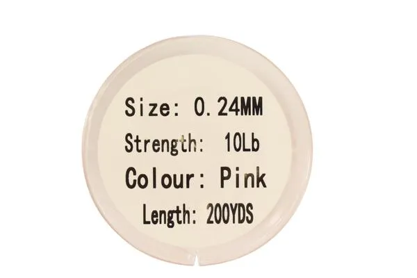 Pink Fluorocarbon Fishing Leader - 200 Yards | 10, 20, 30, or 55 lbs.