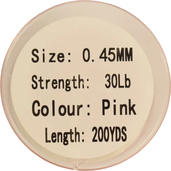 Pink Fluorocarbon Fishing Leader - 200 Yards | 10, 20, 30, or 55 lbs.