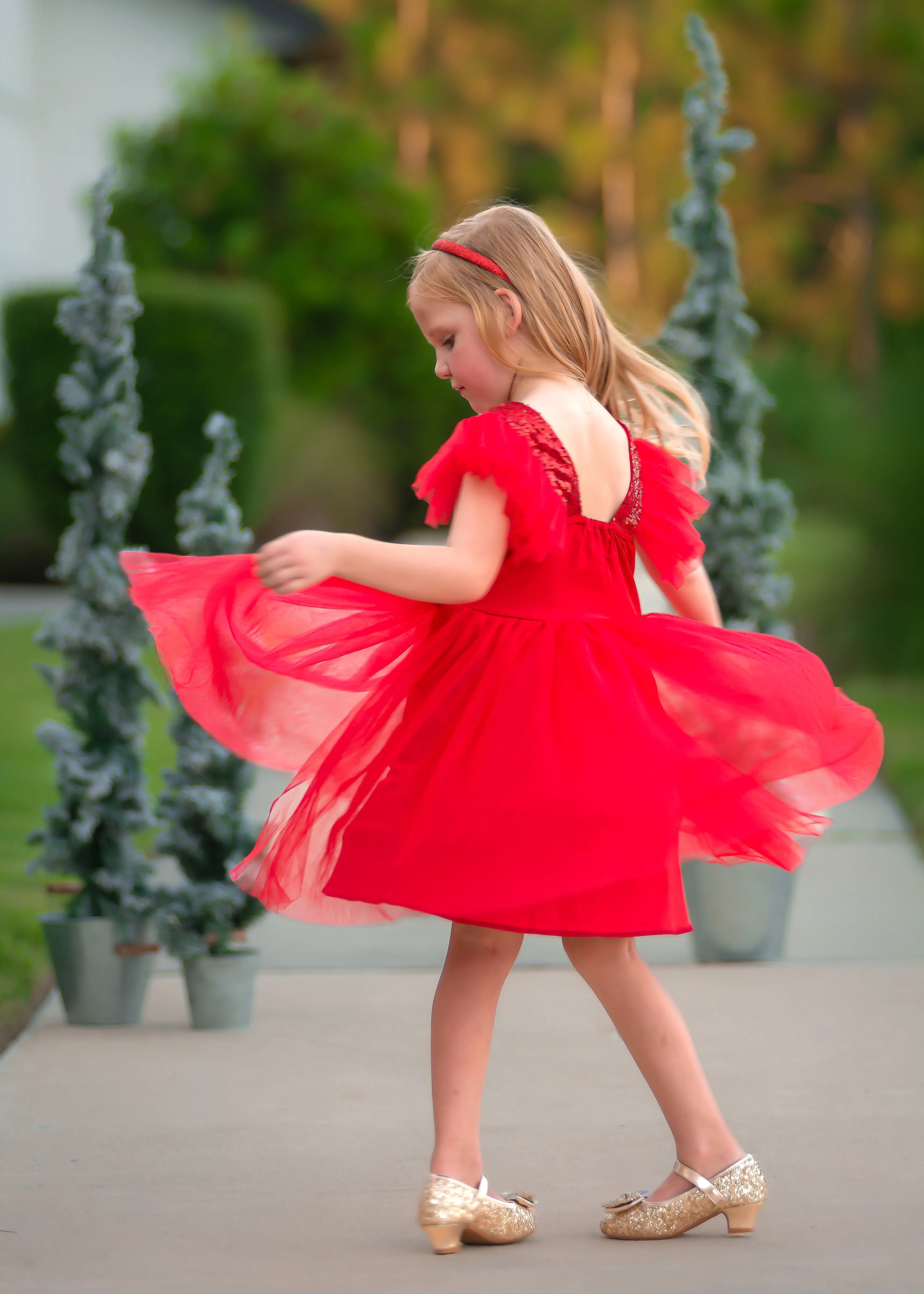 RED SPARKLE TUTU DRESS ! READY TO SHIP