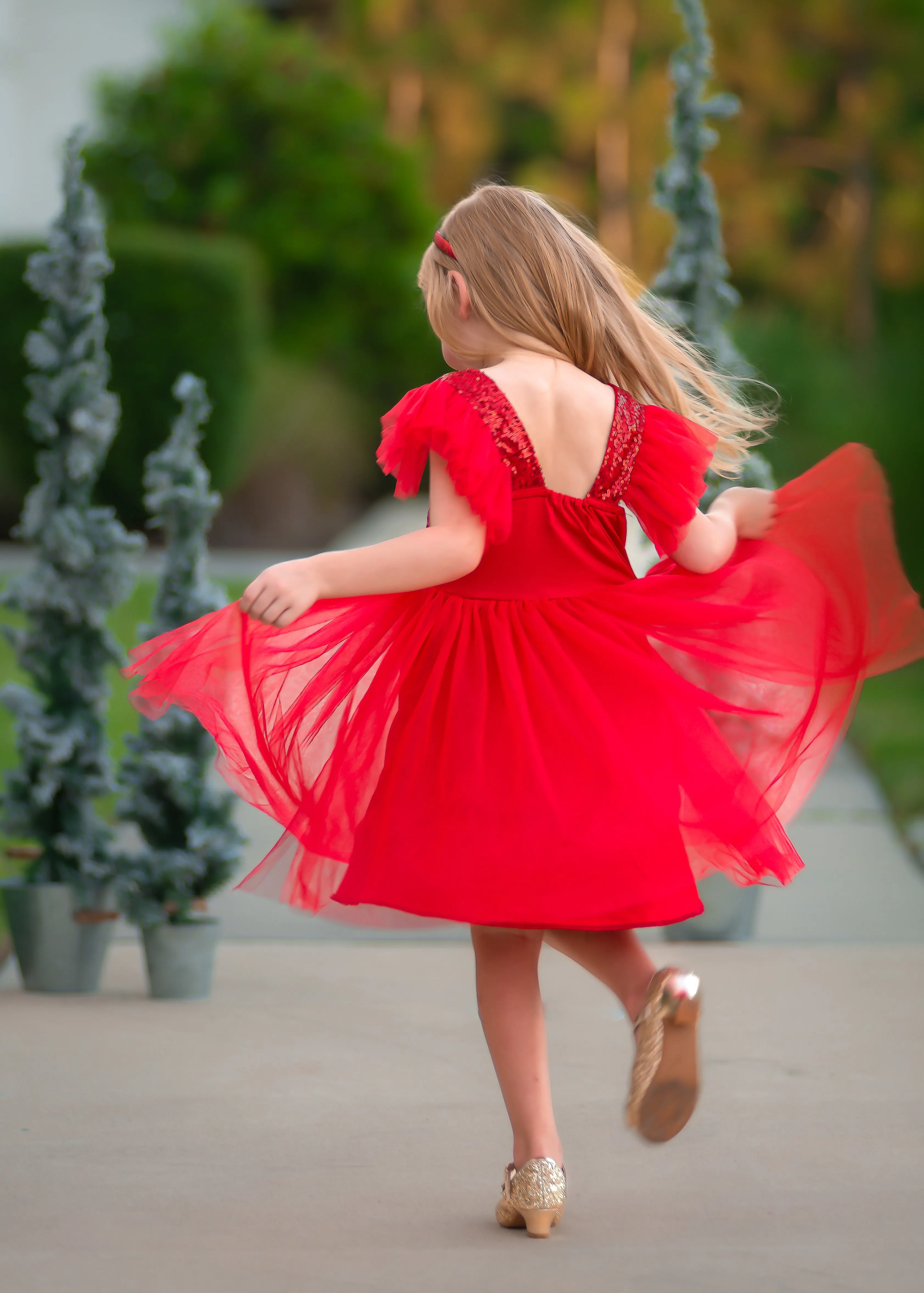 RED SPARKLE TUTU DRESS ! READY TO SHIP