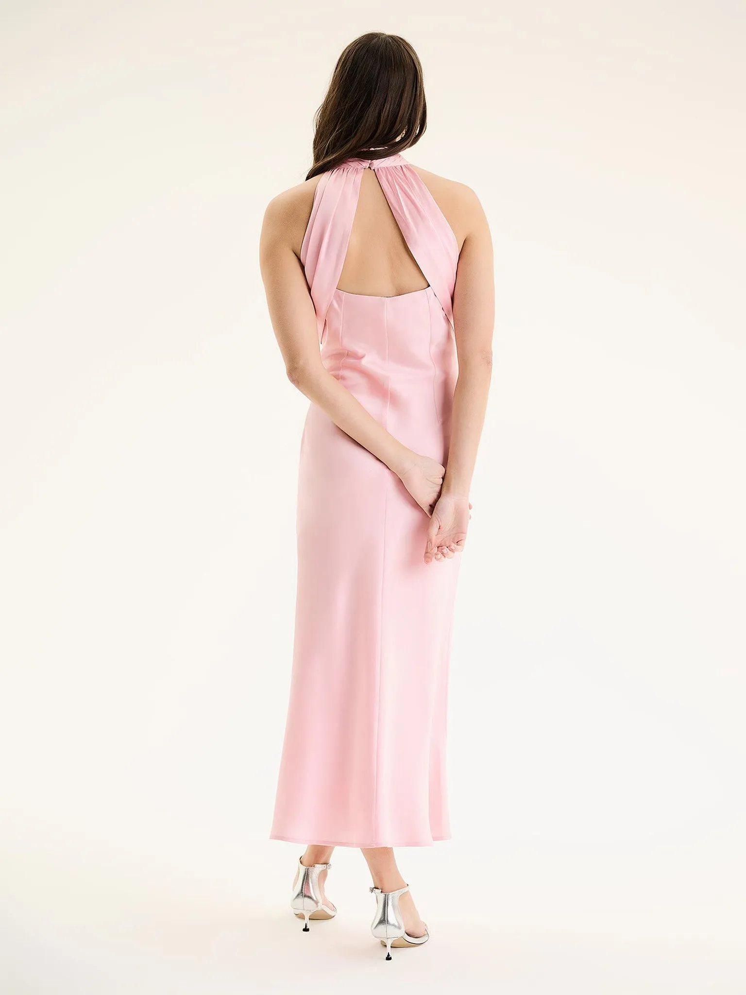 Seychelles Drape Back Detail Dress in Pink