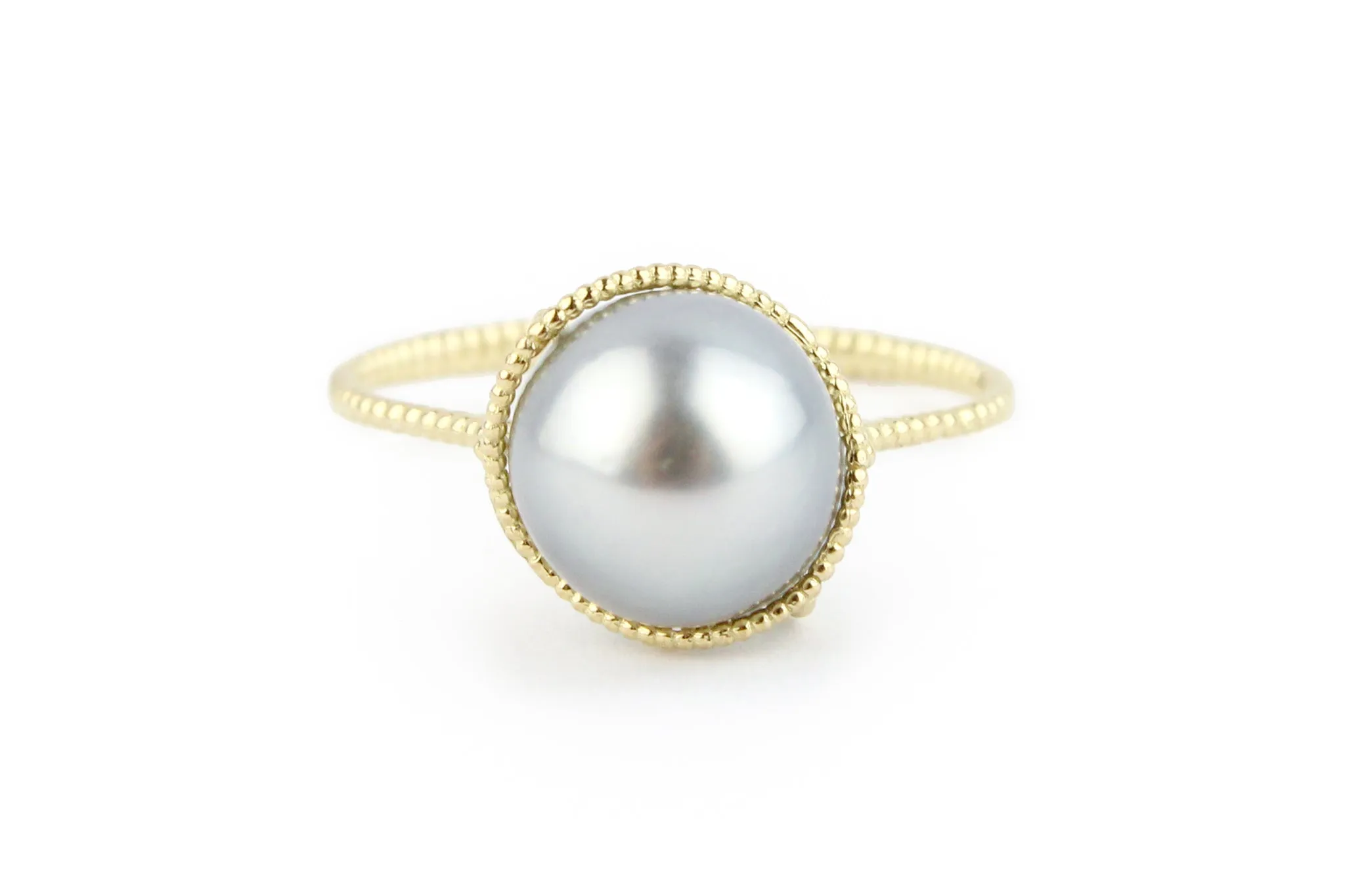 Tahitian White Pearl Mermaid Ring