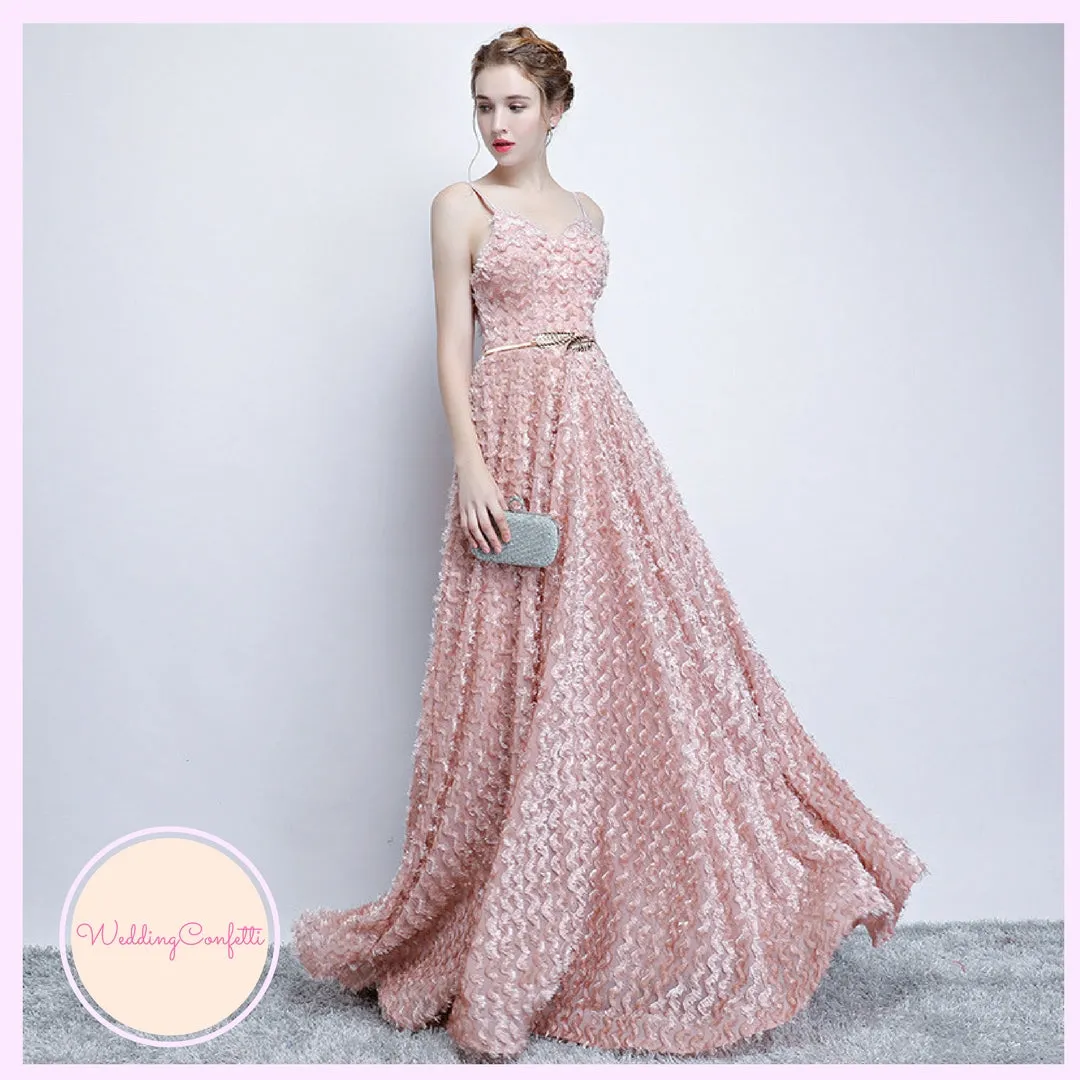 The Kerlaine Pink Sleeveless Gown