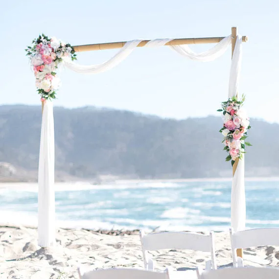 Wedding Arch Flowers, Blush Pink, Fuchsia and White Rose swag