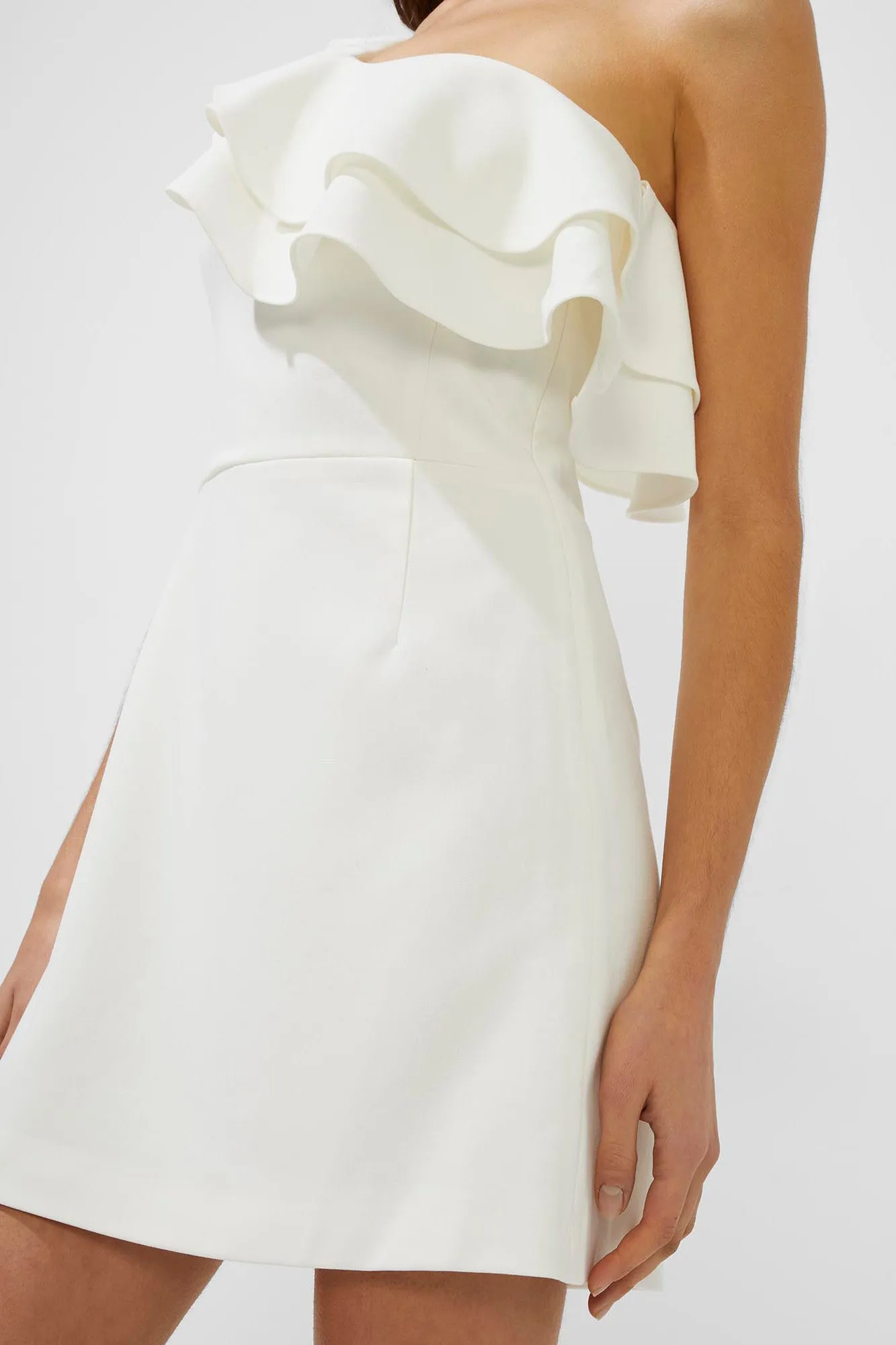 Whisper Asymmetric Ruffle Dress