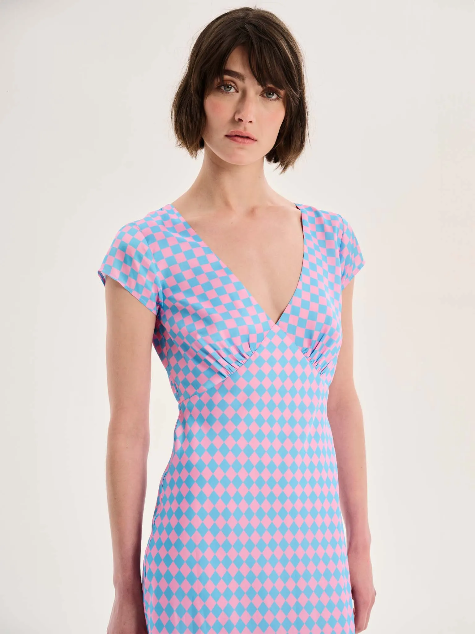 Woolf Dress in Chequerboard Print